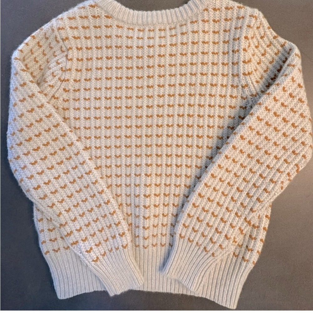 Madewell Striped Metallic Barfield Wool Blend Sweater Sz Small Heather B… - Picture 4 of 8